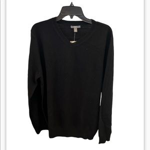 Apt 9 Hunter Black Cashmere Cable Sweater NWT